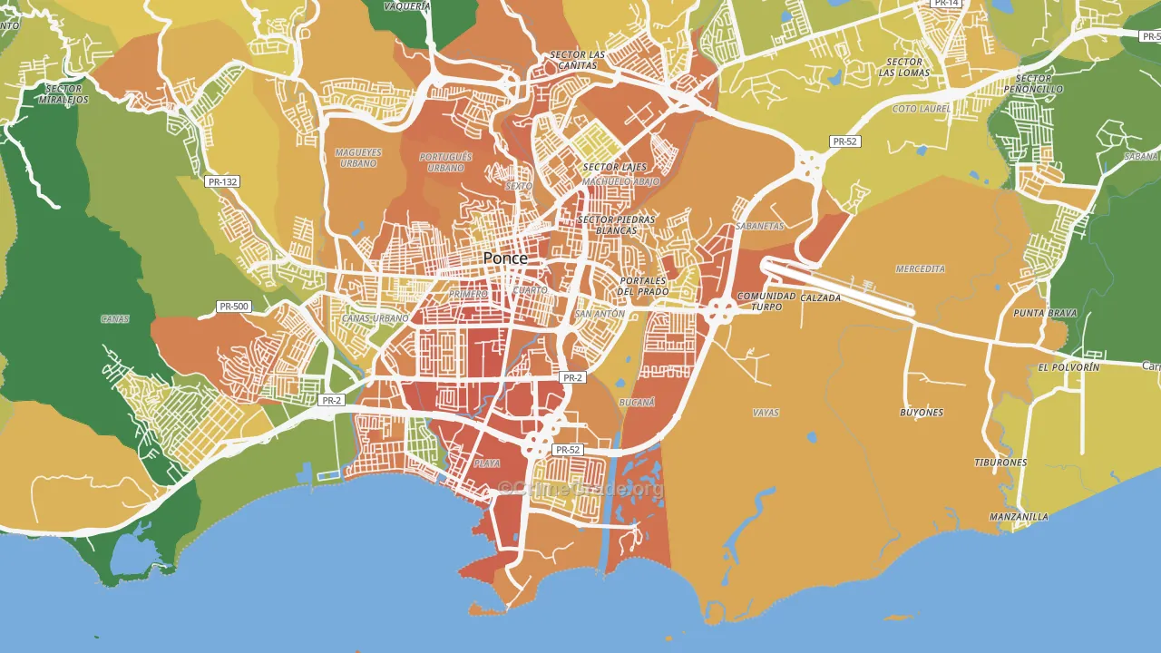 00716, PR Map of Drug-Related Crime Rates