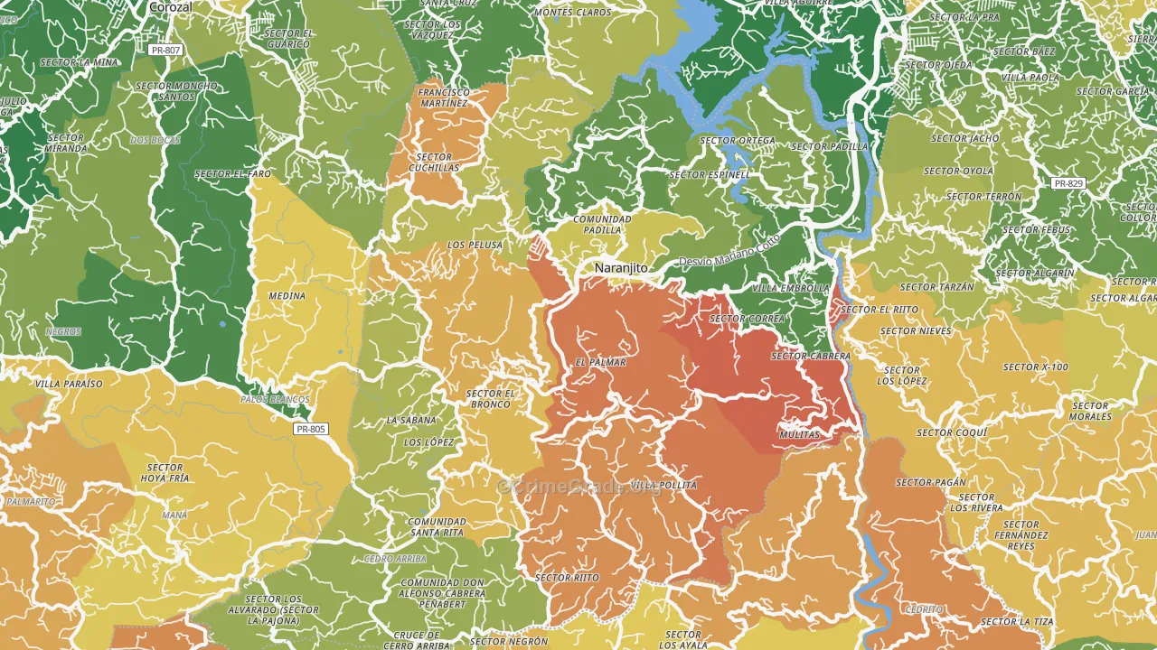 00719, PR Map of Drug-Related Crime Rates