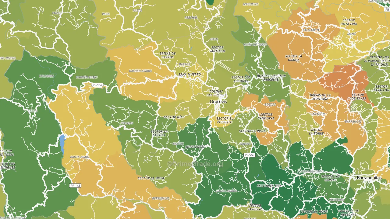 00720, PR Map of Drug-Related Crime Rates
