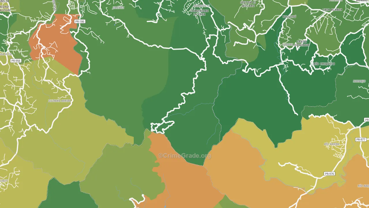 00721, PR Map of Drug-Related Crime Rates