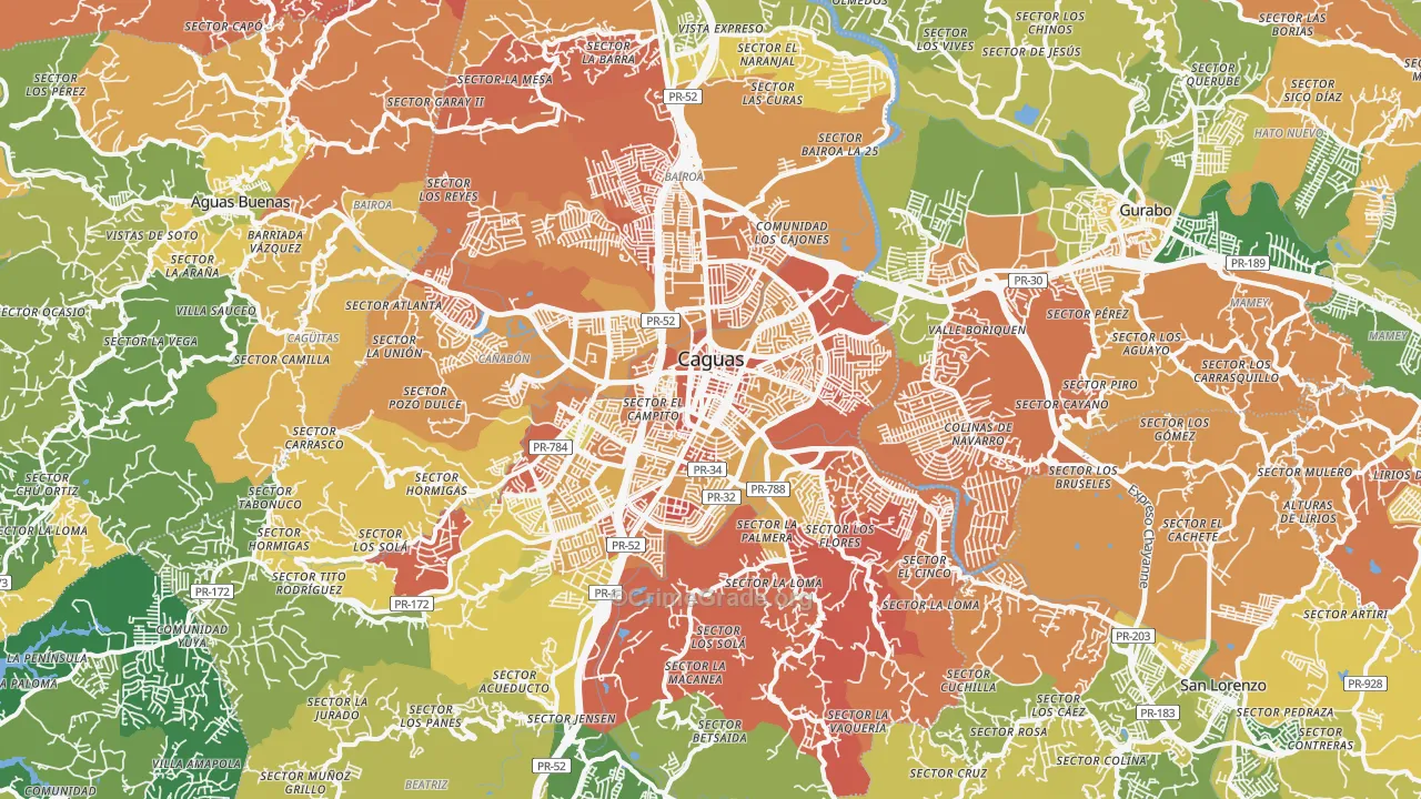 00725, PR Map of Drug-Related Crime Rates