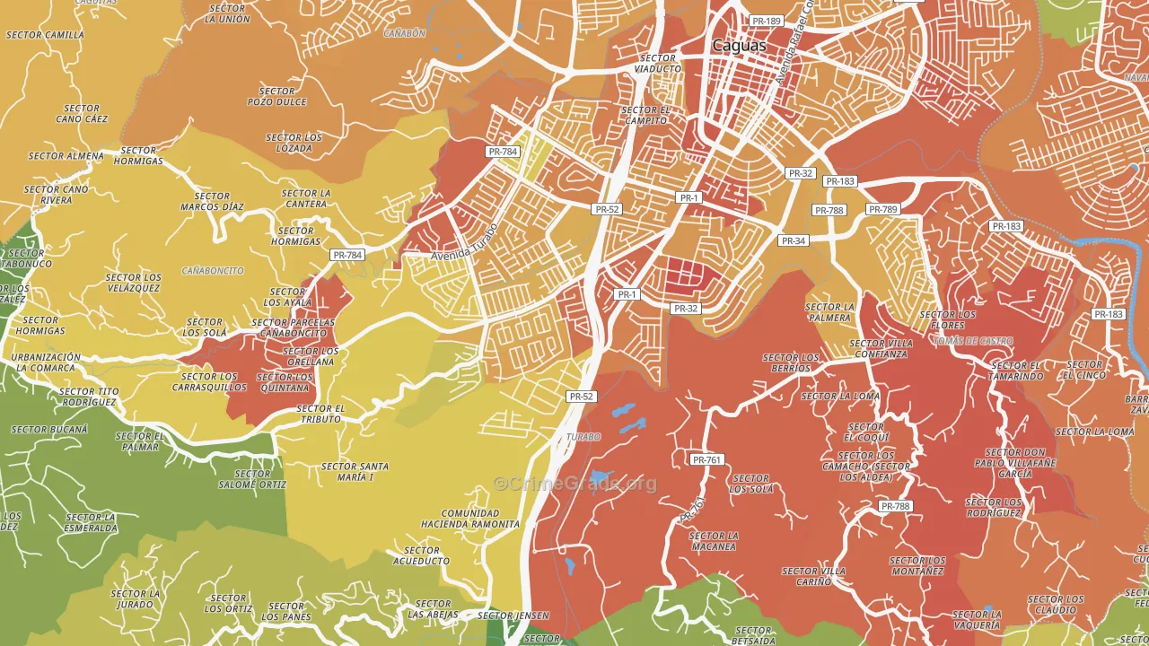 00726, PR Map of Drug-Related Crime Rates