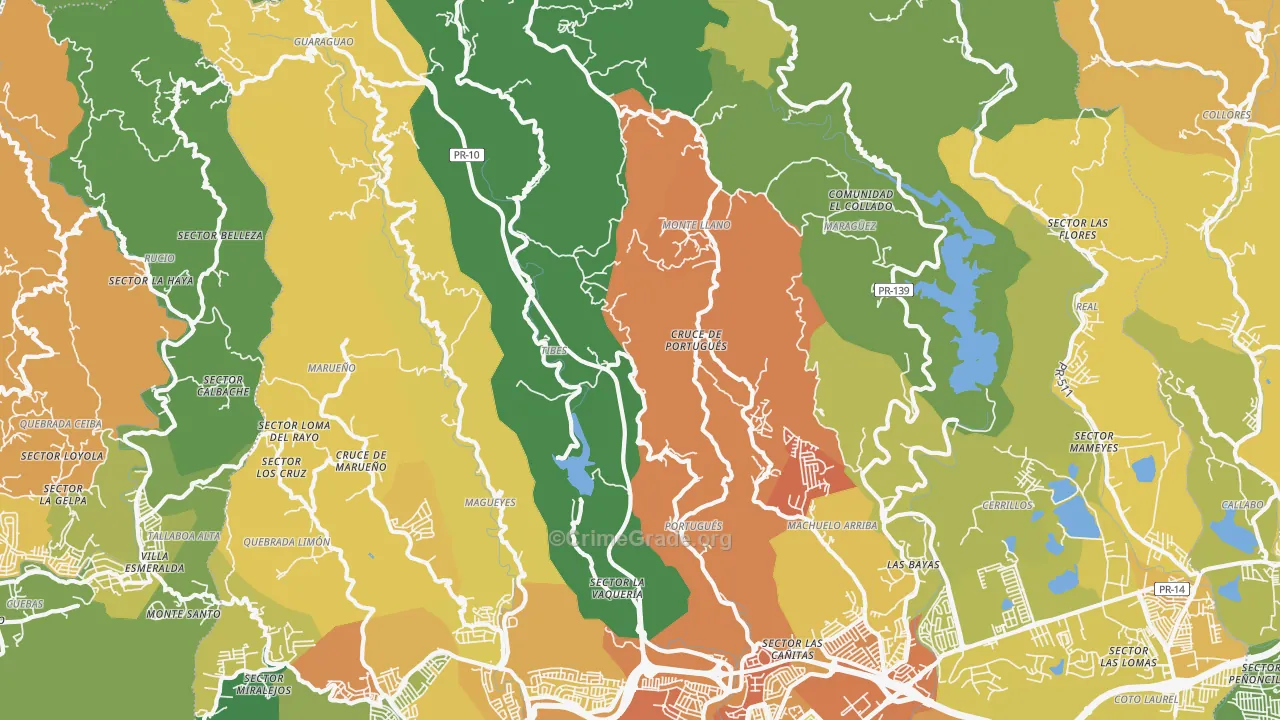 00731, PR Map of Drug-Related Crime Rates