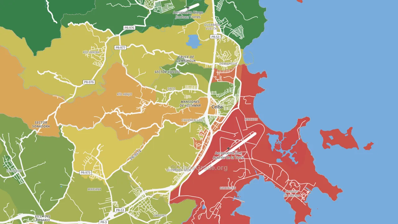 00735, PR Map of Drug-Related Crime Rates