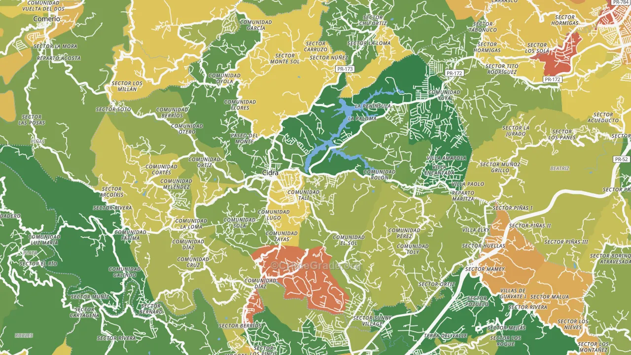 00739, PR Map of Drug-Related Crime Rates