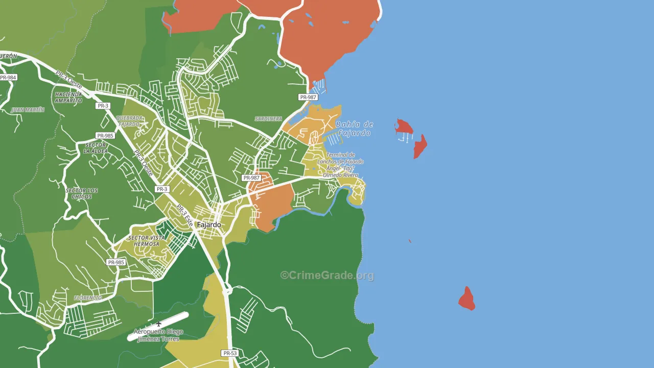 00740, PR Map of Drug-Related Crime Rates