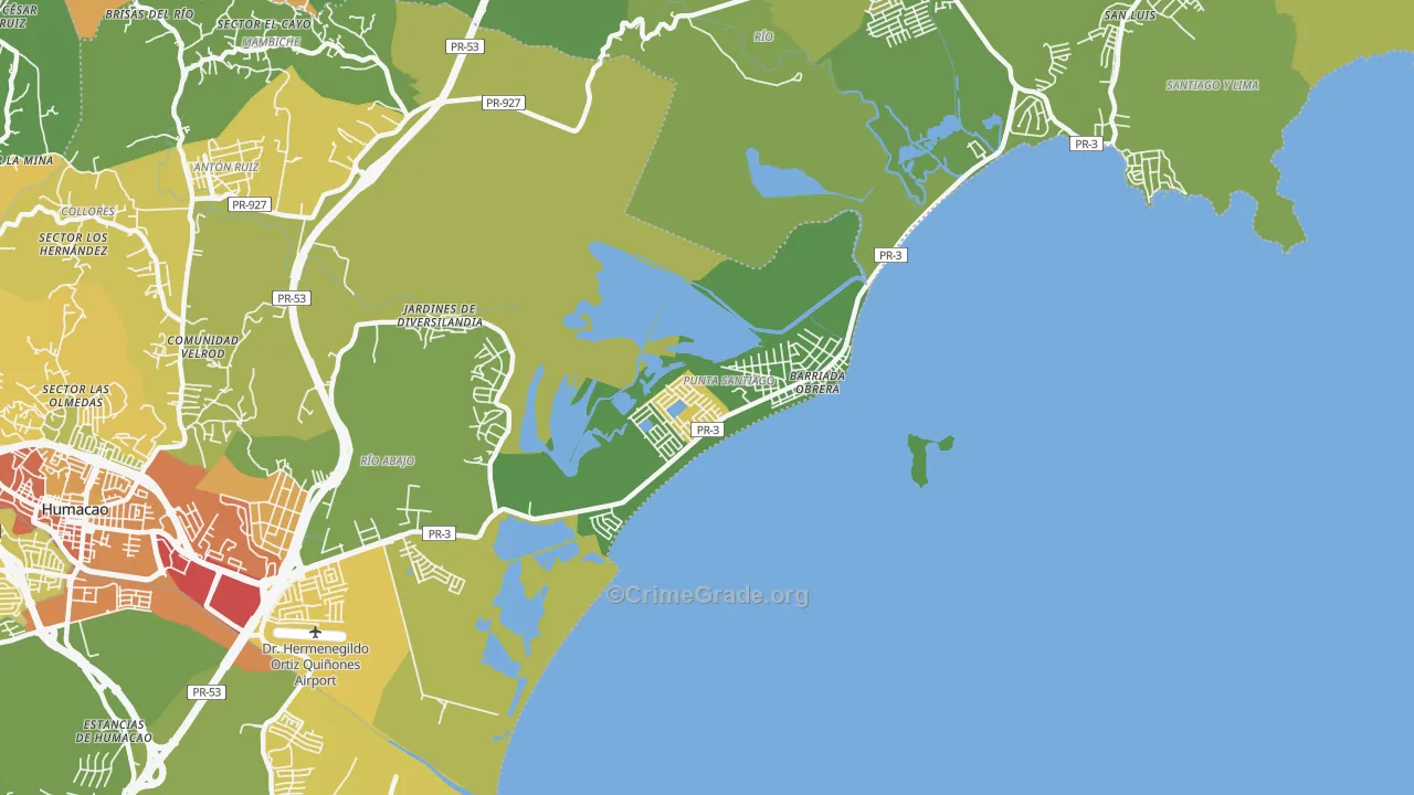 00741, PR Map of Drug-Related Crime Rates