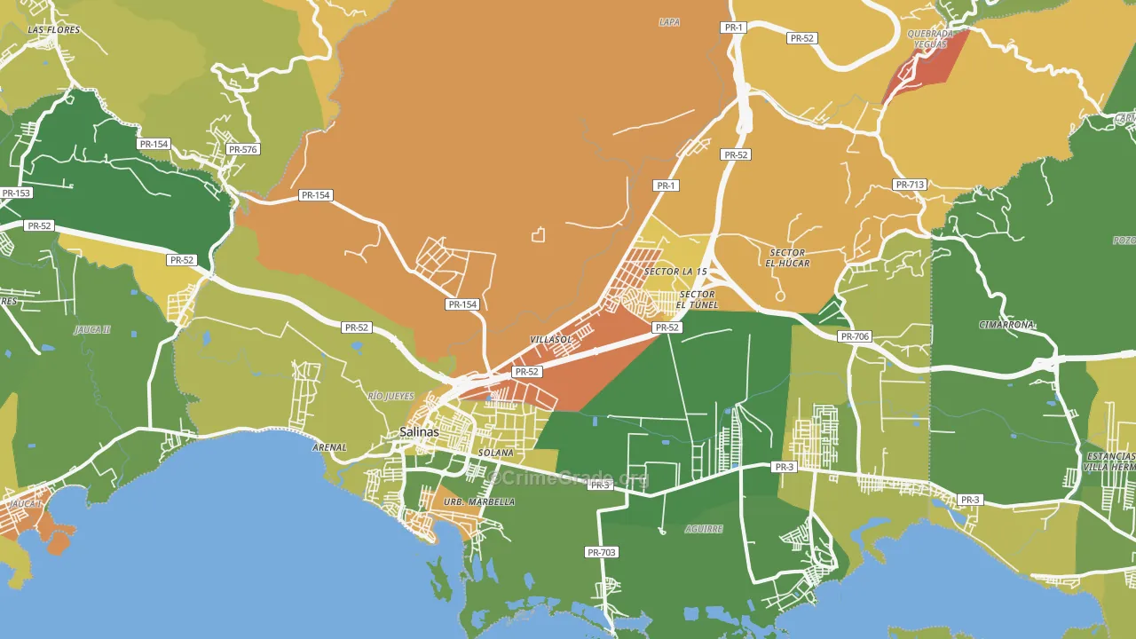 00751, PR Map of Drug-Related Crime Rates