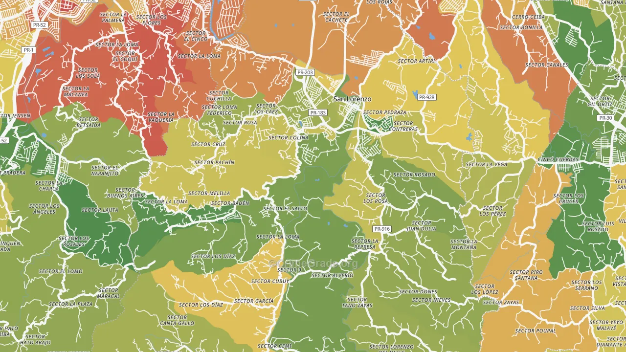 00754, PR Map of Drug-Related Crime Rates