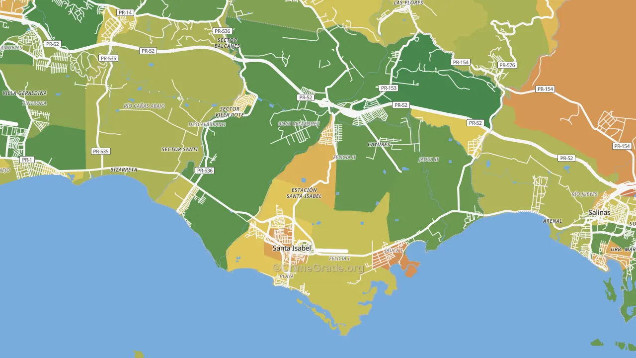 00757, PR Map of Drug-Related Crime Rates