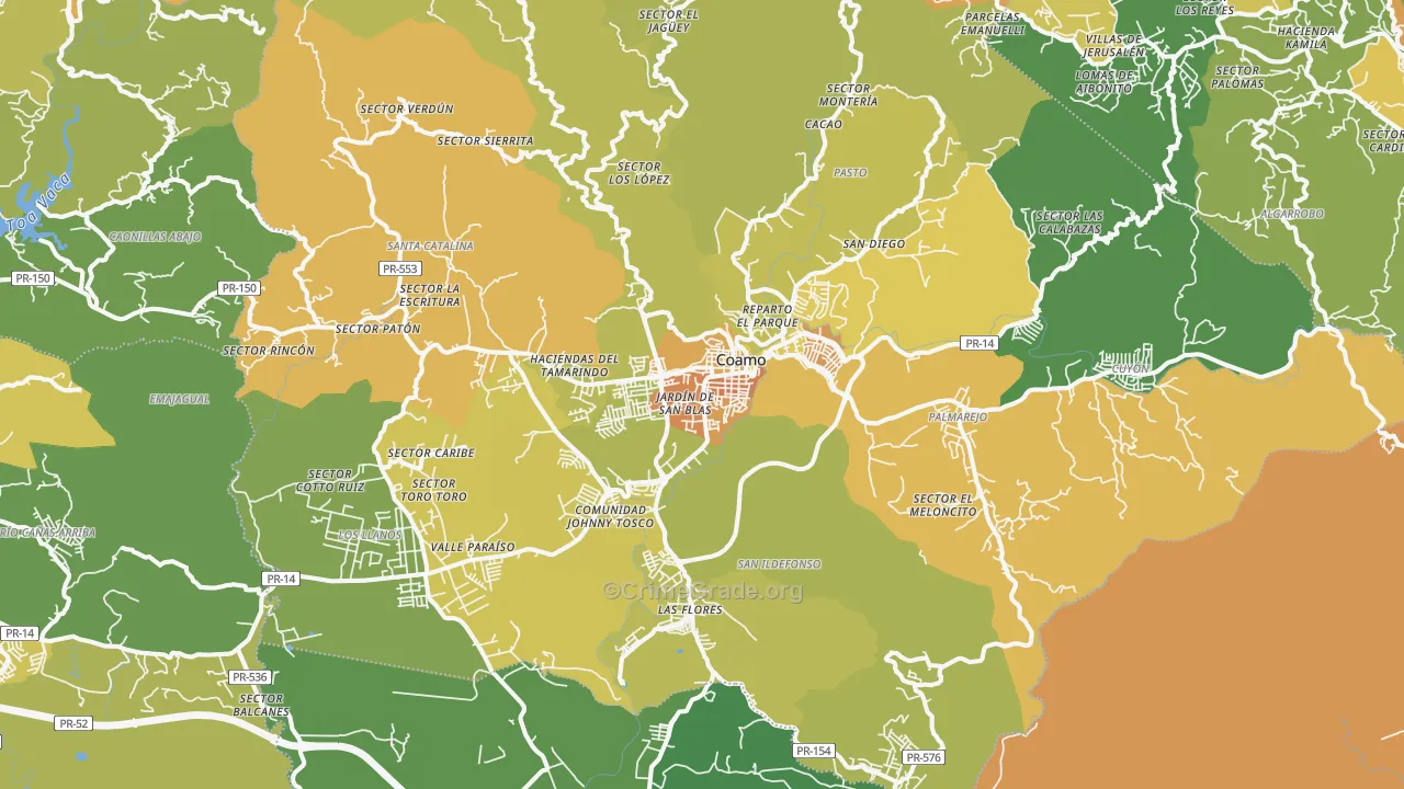 00769, PR Map of Drug-Related Crime Rates