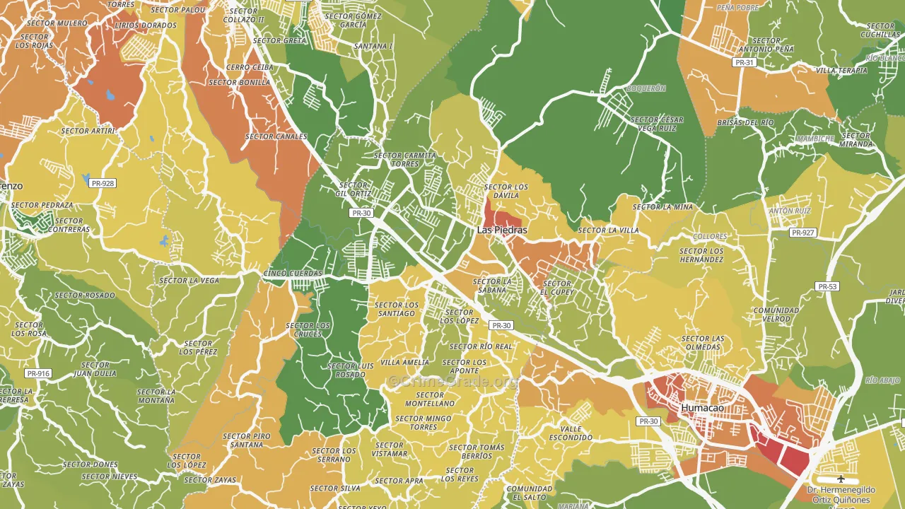 00771, PR Map of Drug-Related Crime Rates
