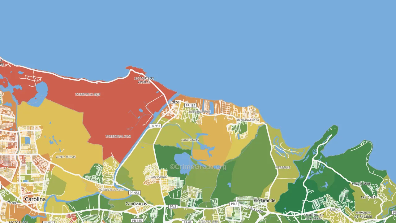 00772, PR Map of Drug-Related Crime Rates