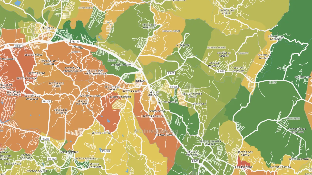 00777, PR Map of Drug-Related Crime Rates
