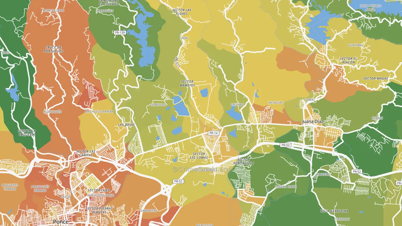 00780, PR Map of Drug-Related Crime Rates