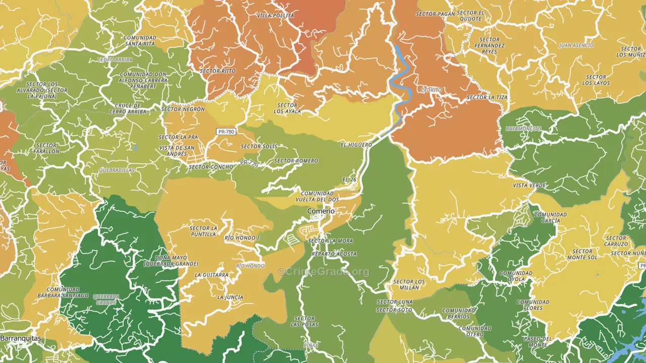 00782, PR Map of Drug-Related Crime Rates