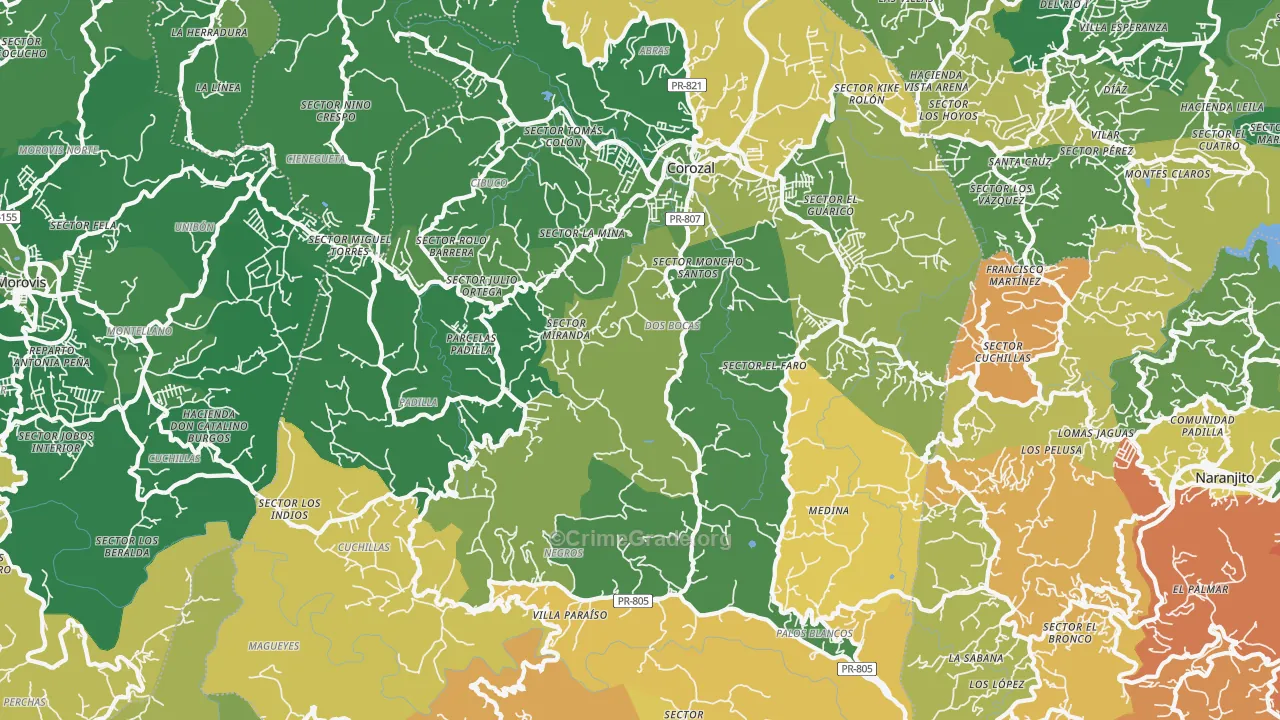 00783, PR Map of Drug-Related Crime Rates