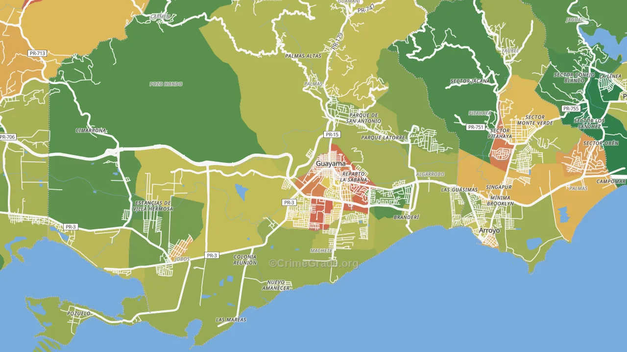 00784, PR Map of Drug-Related Crime Rates