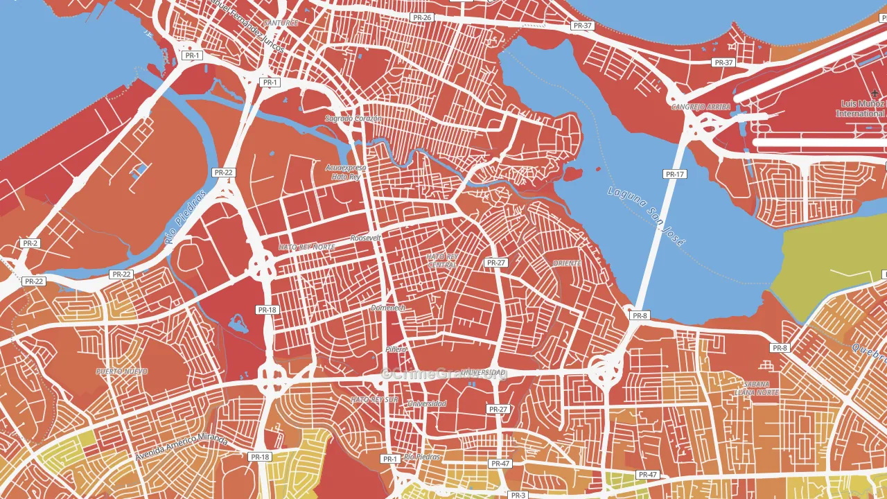 00917, PR Map of Drug-Related Crime Rates