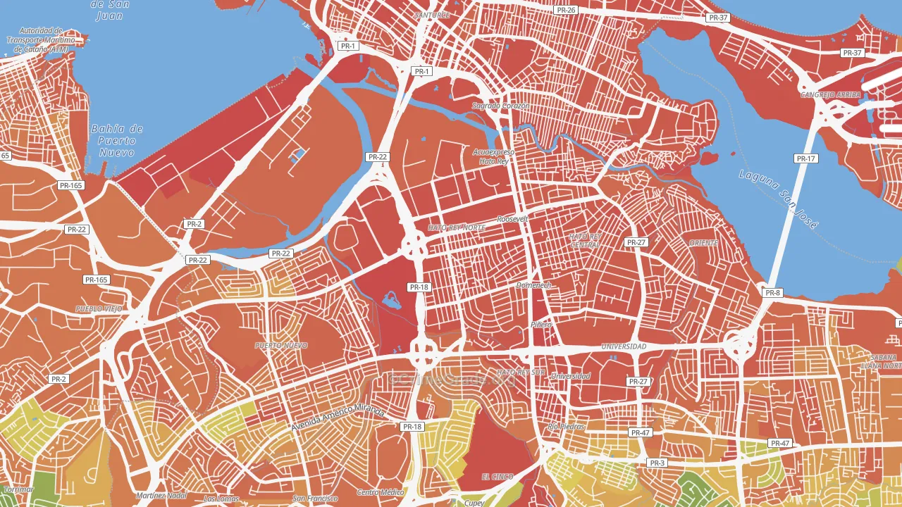 00918, PR Map of Drug-Related Crime Rates