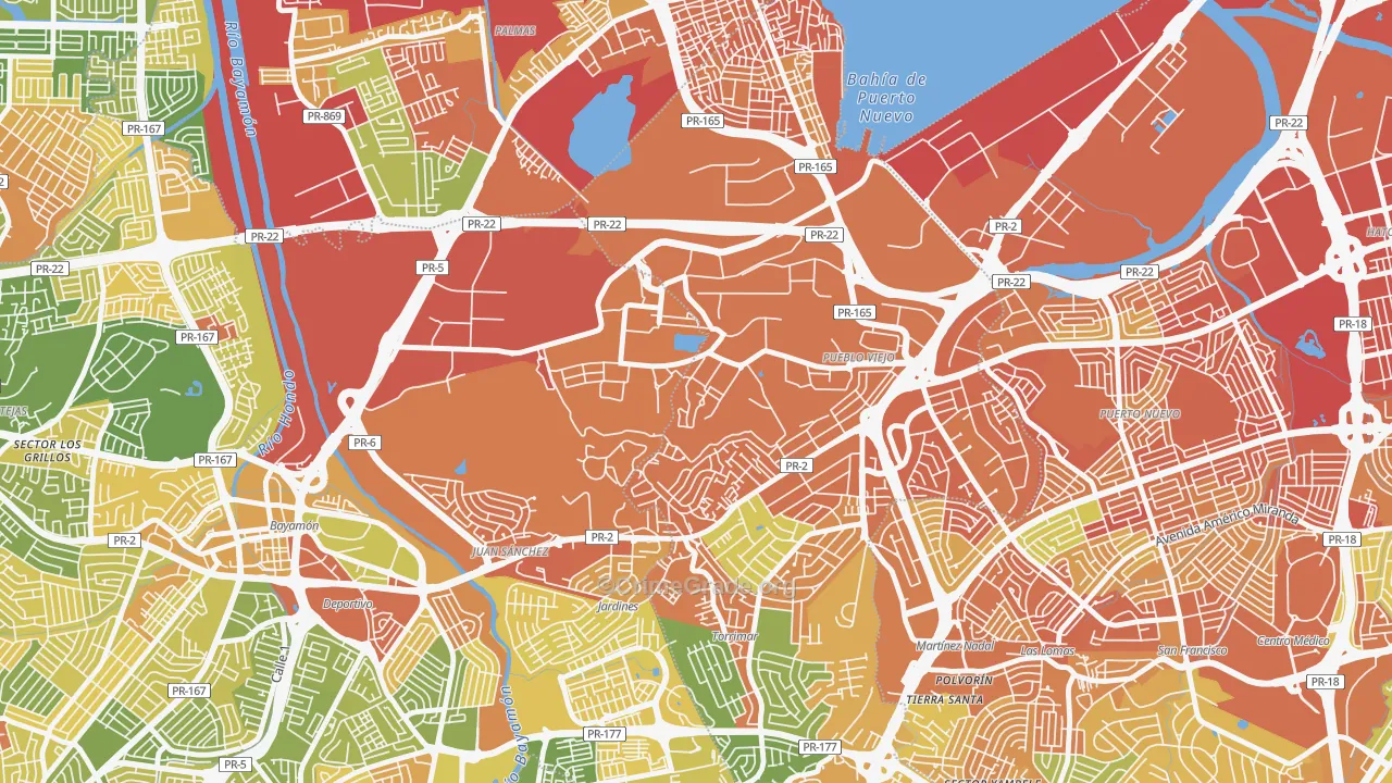 00934, PR Map of Drug-Related Crime Rates