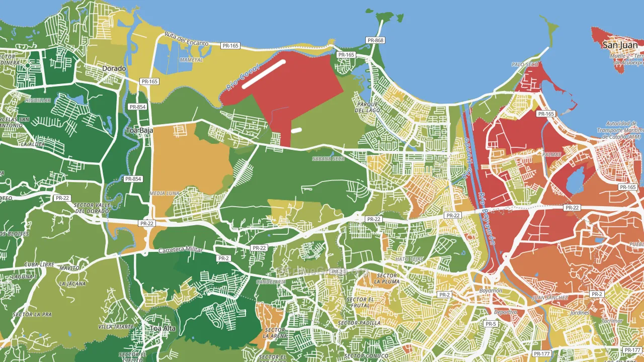 00949, PR Map of Drug-Related Crime Rates
