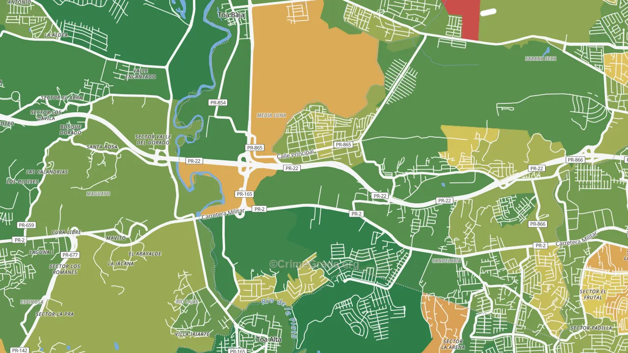 00951, PR Map of Drug-Related Crime Rates