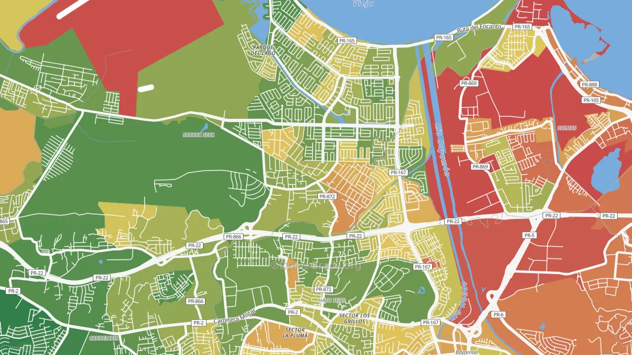 00952, PR Map of Drug-Related Crime Rates