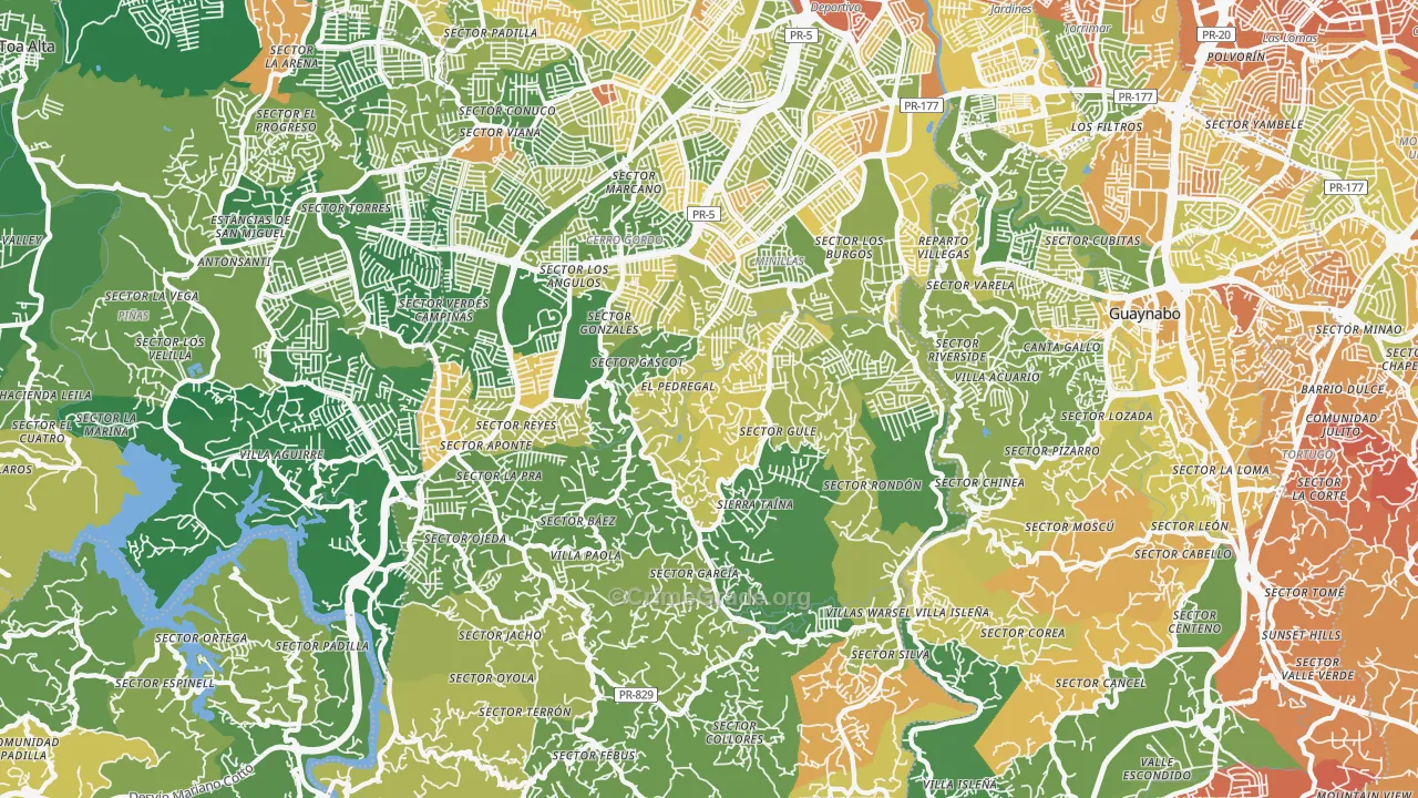 00956, PR Map of Drug-Related Crime Rates
