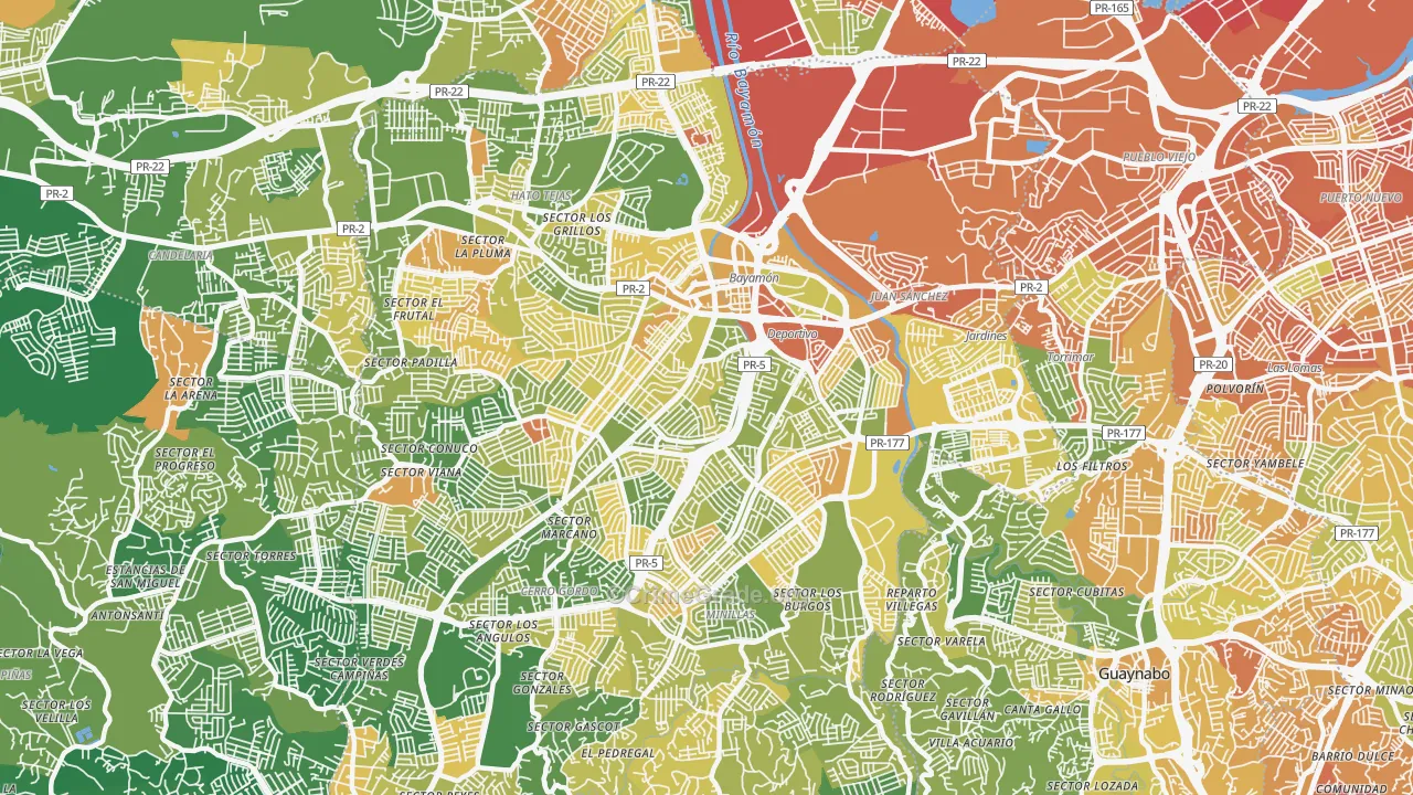 00959, PR Map of Drug-Related Crime Rates