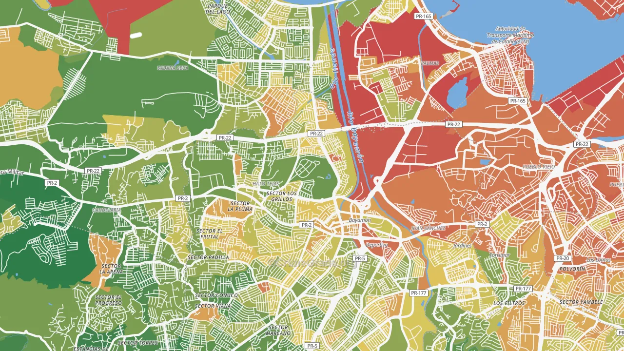 00961, PR Map of Drug-Related Crime Rates