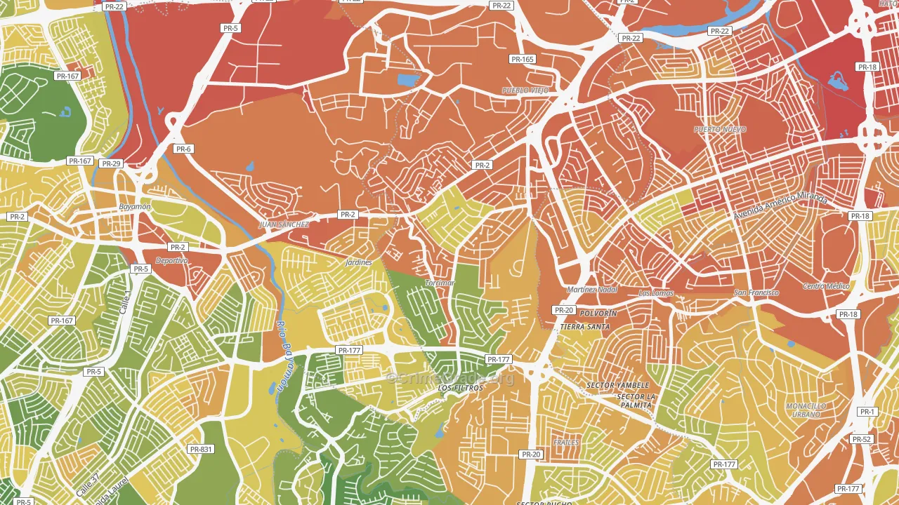 00966, PR Map of Drug-Related Crime Rates
