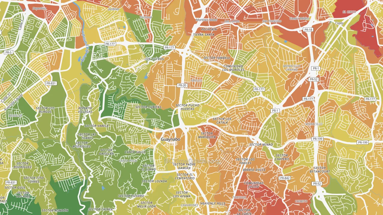 00969, PR Map of Drug-Related Crime Rates