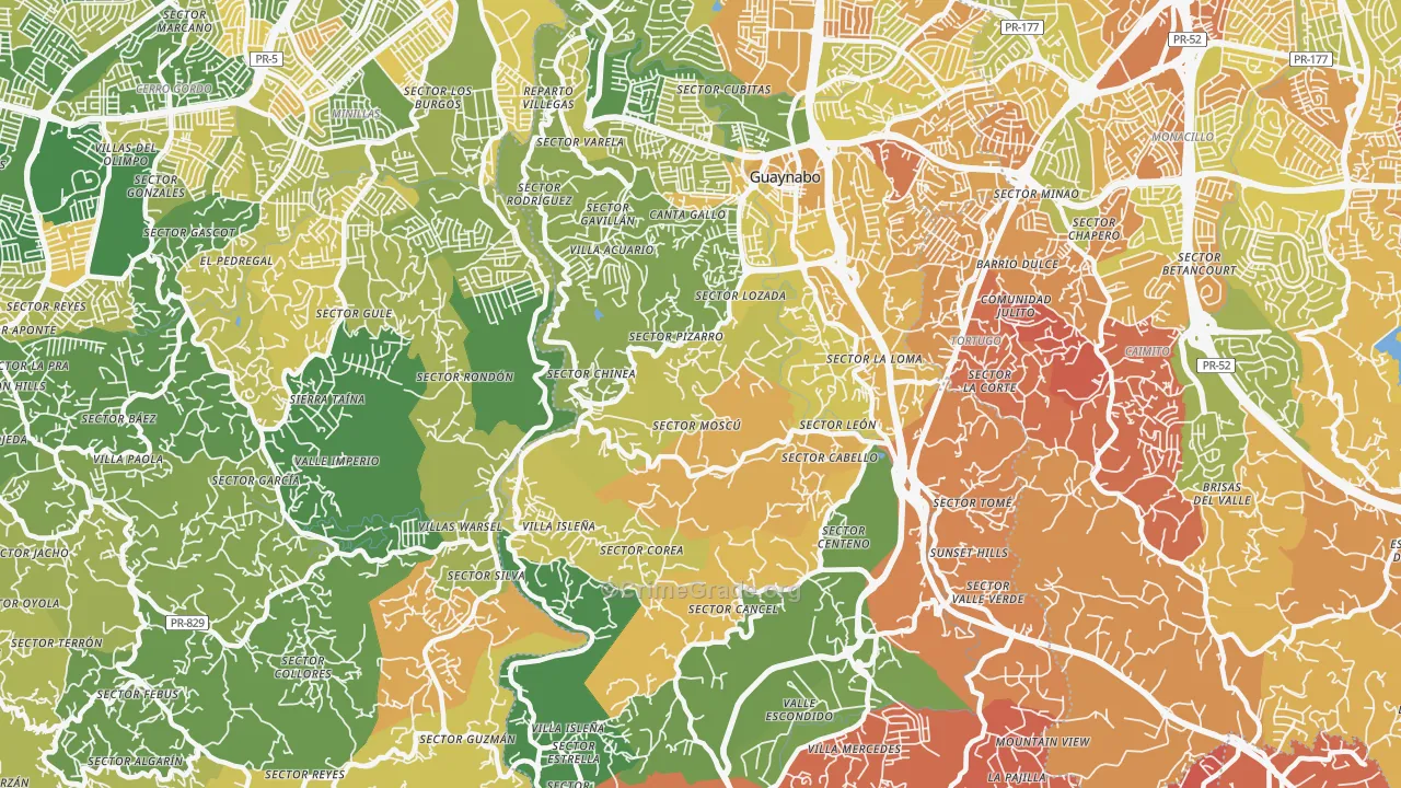 00971, PR Map of Drug-Related Crime Rates