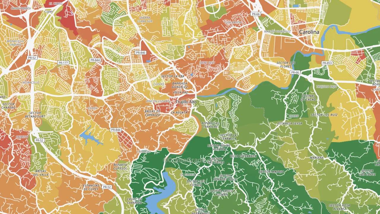 00976, PR Map of Drug-Related Crime Rates