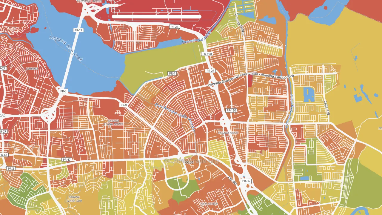00982, PR Map of Drug-Related Crime Rates