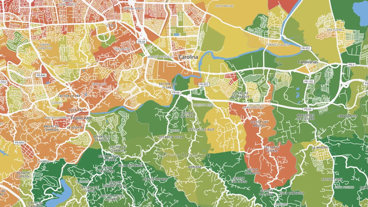 00987, PR Map of Drug-Related Crime Rates