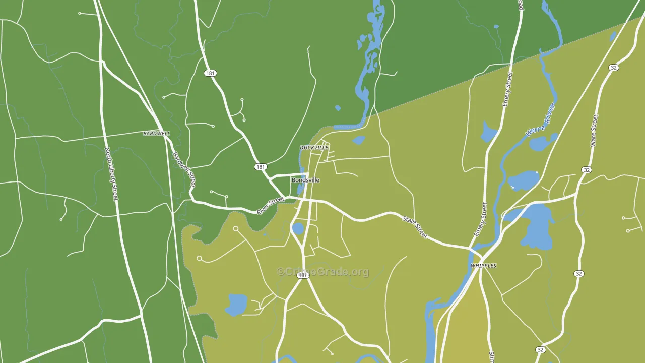 01009, MA Map of Drug-Related Crime Rates