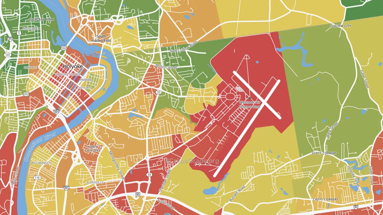 01022, MA Map of Drug-Related Crime Rates