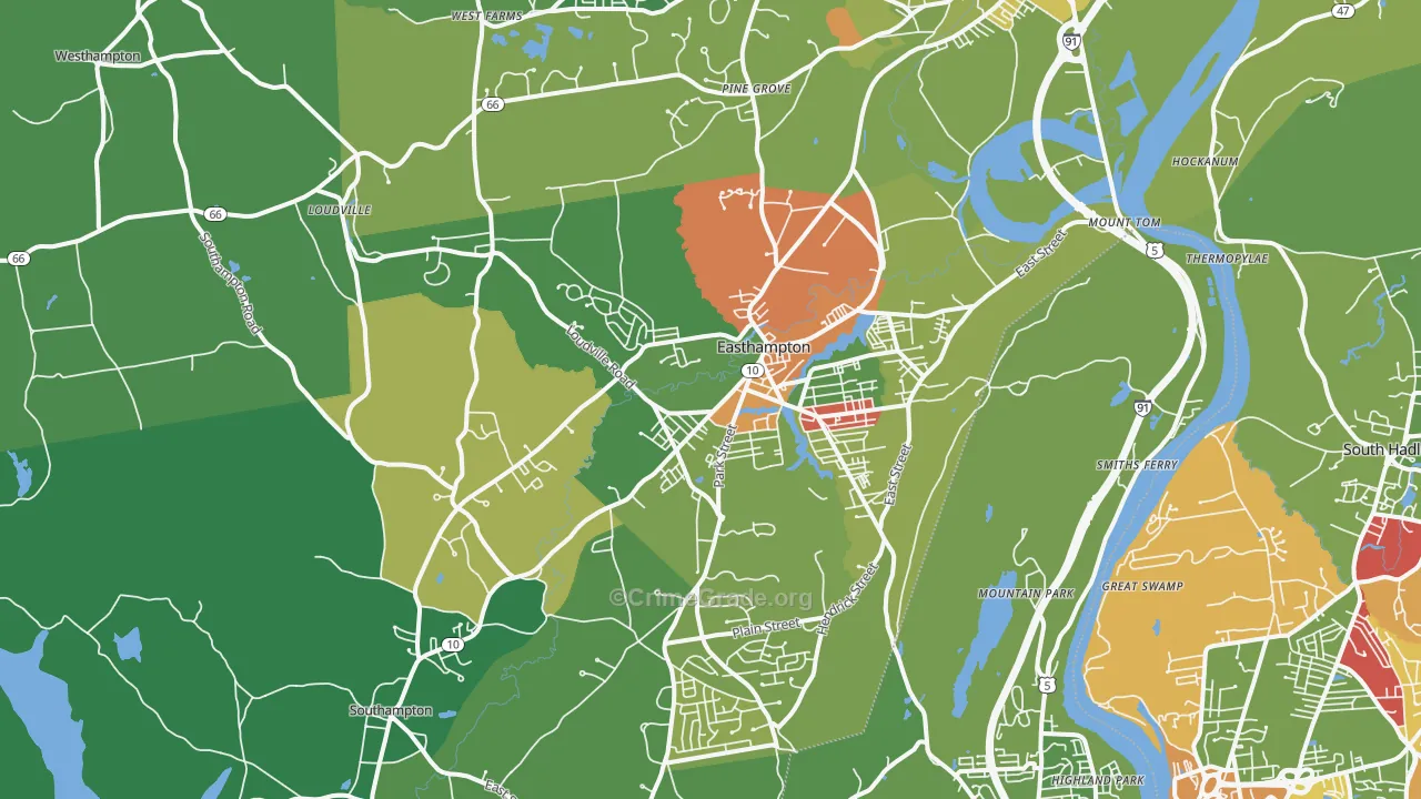 01027, MA Map of Drug-Related Crime Rates