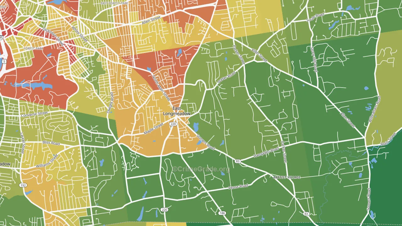 01028, MA Map of Drug-Related Crime Rates