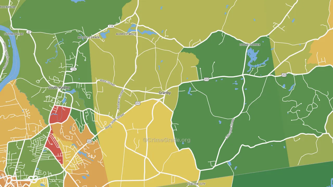 01033, MA Map of Drug-Related Crime Rates