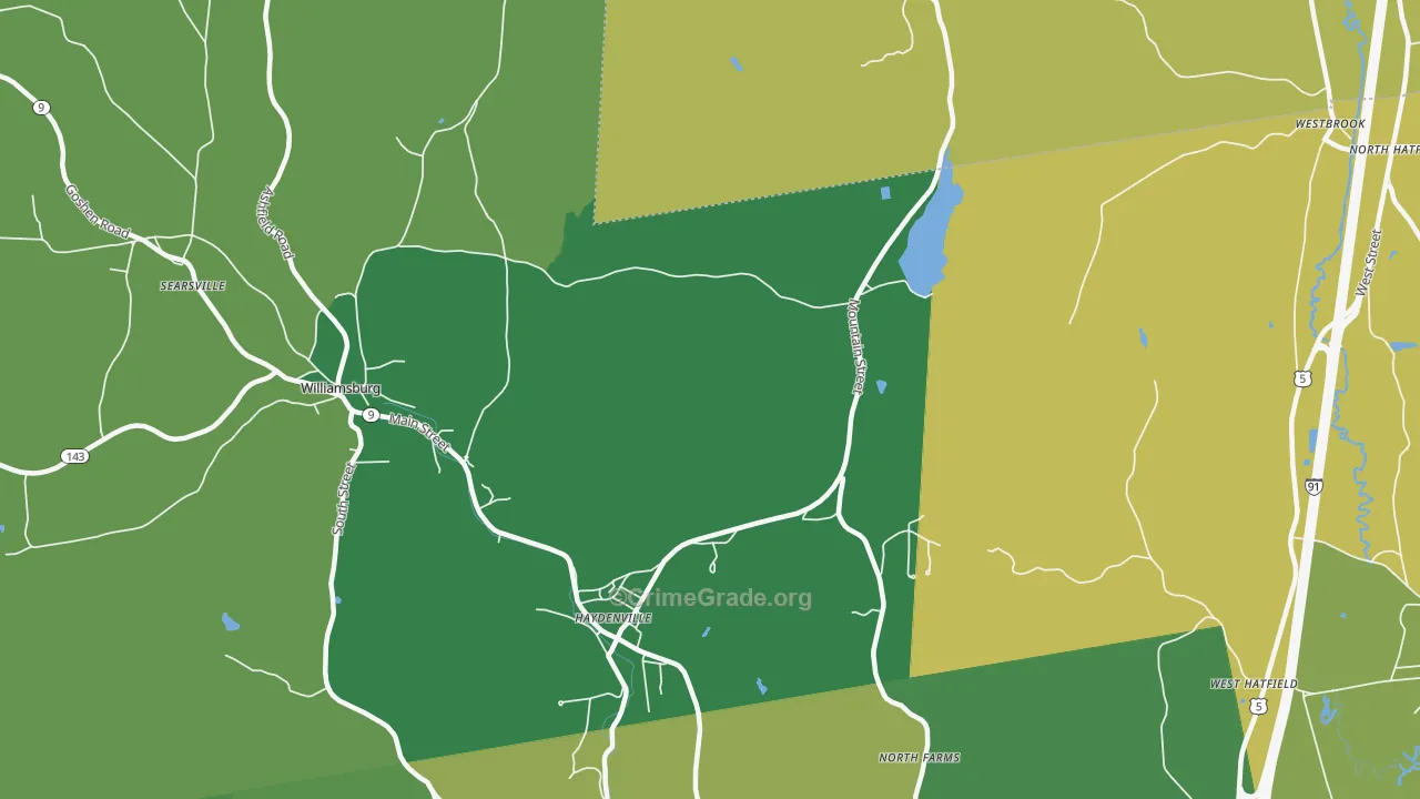 01039, MA Map of Drug-Related Crime Rates