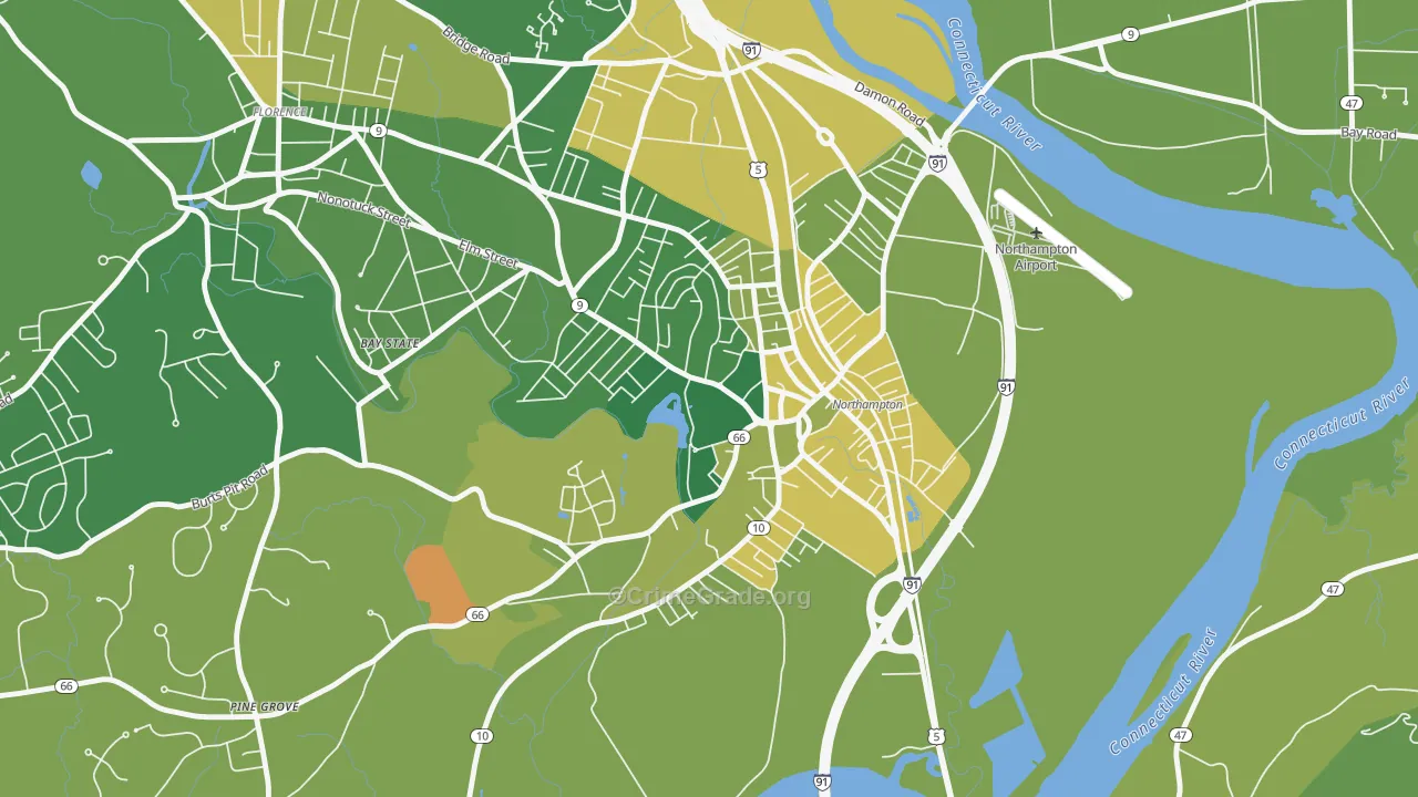01063, MA Map of Drug-Related Crime Rates