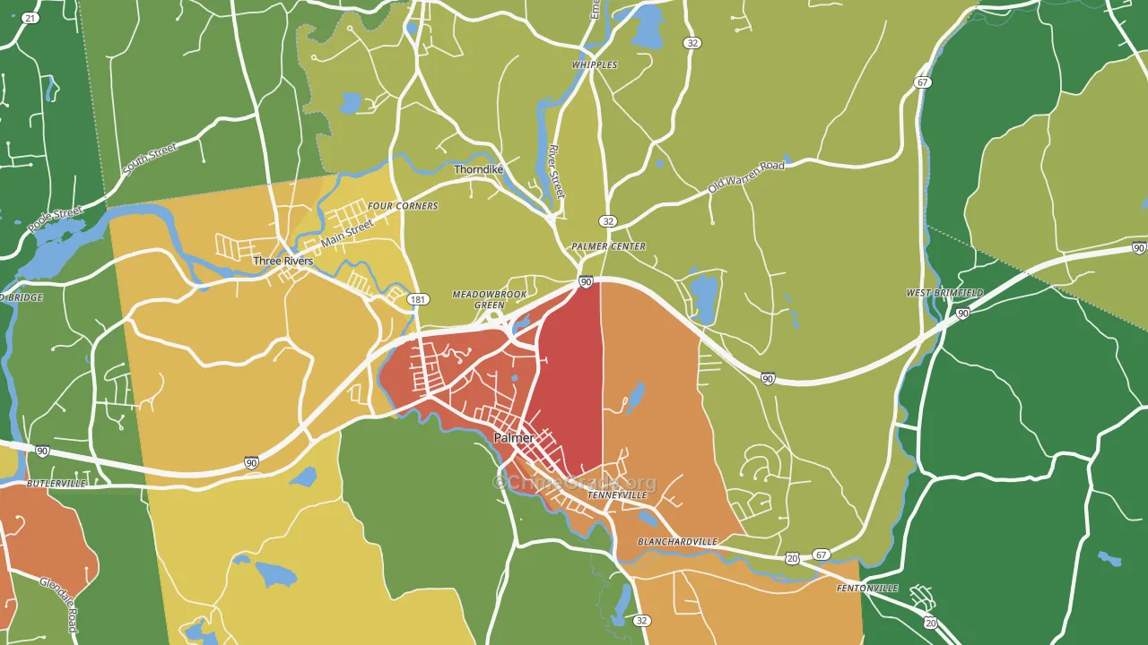 01069, MA Map of Drug-Related Crime Rates
