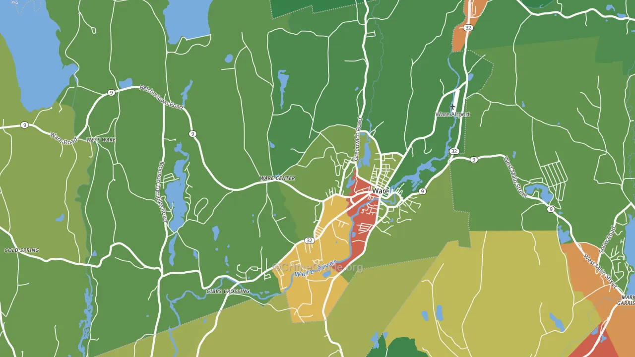 01082, MA Map of Drug-Related Crime Rates