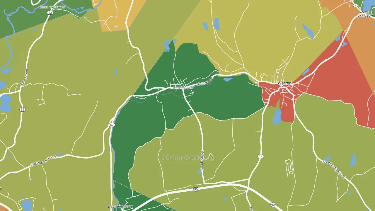 01092, MA Map of Drug-Related Crime Rates