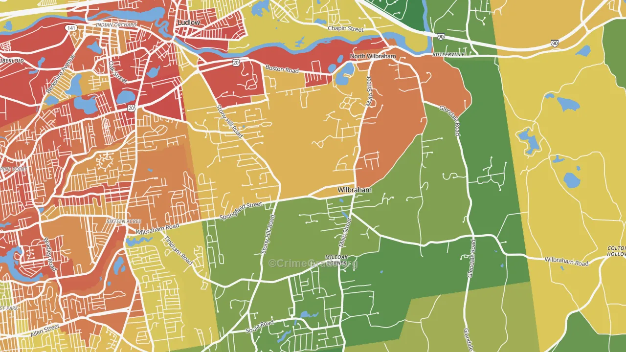 01095, MA Map of Drug-Related Crime Rates