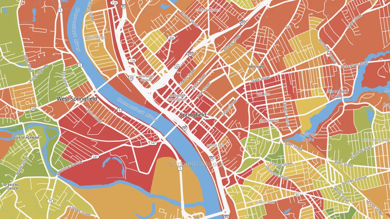01103, MA Map of Drug-Related Crime Rates