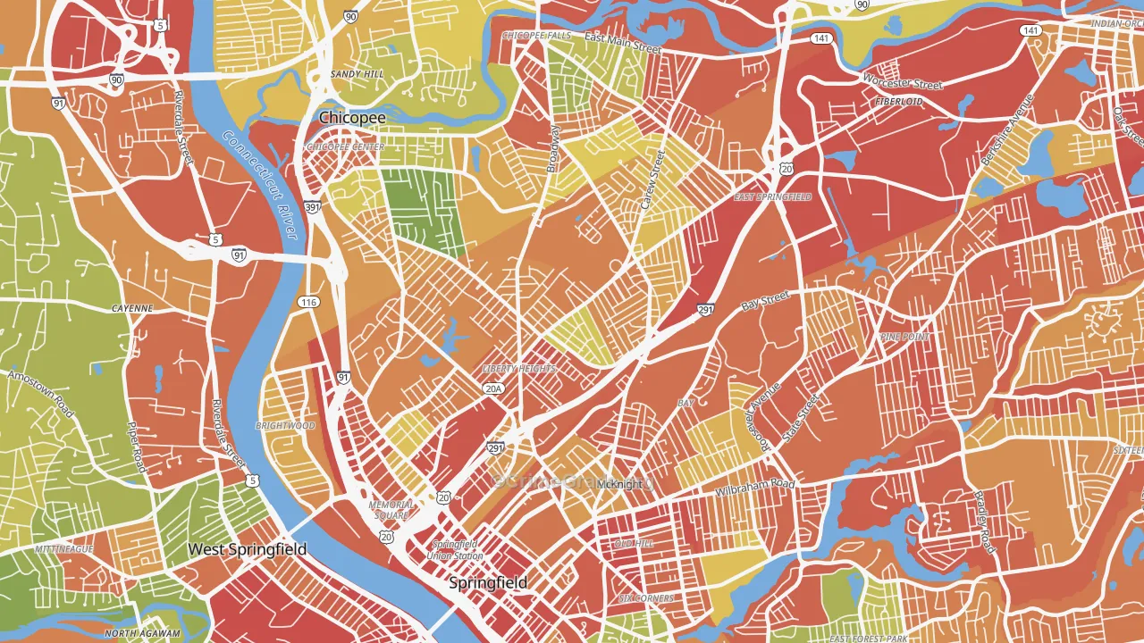 01104, MA Map of Drug-Related Crime Rates